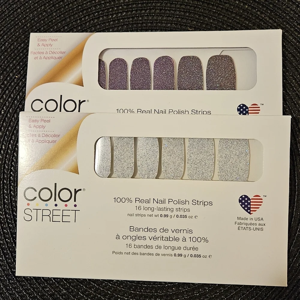 Color Street Sparkling Nail Polish Strips - Night Terror & Tulum It May Concerm - Picture 1 of 4